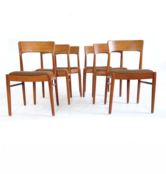 Image 1 of 6x vintage eetkamerstoel, Henning Kjærnulf ‘60