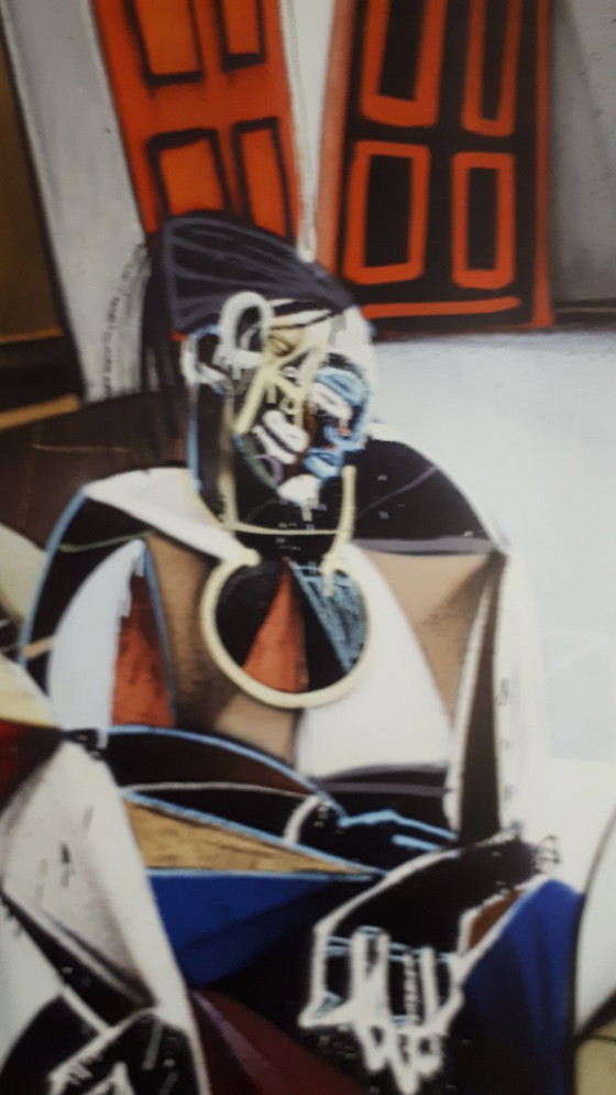 Image 1 of Jone HOPPER - Femmes d'Alger dans leur appartement - Lithographie d'artiste encadrée