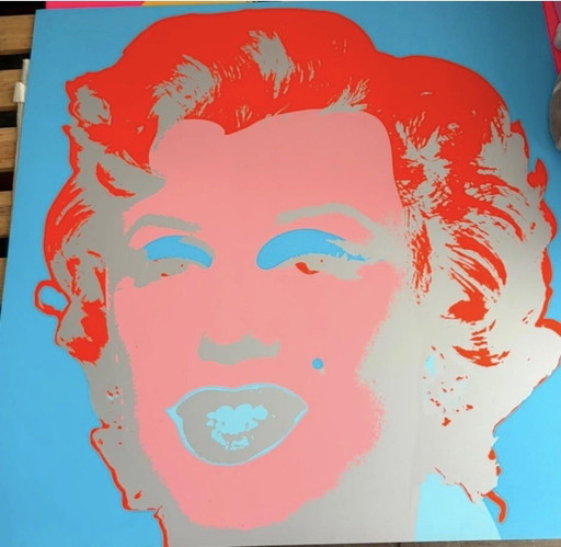 Zeefdruk Andy Warhol "Marylin Sunday B. Morning" (Toegeschreven aan) 91,4 x 91,4 cm – lithos zeefdrukken, Paper