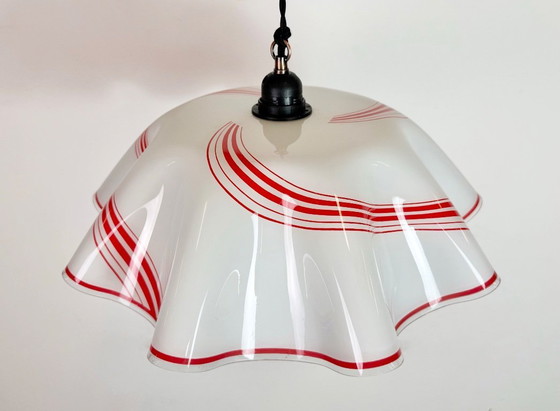 Image 1 of Vintage Glass Ceiling Light, 1970s