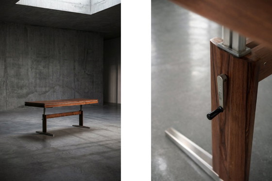 Image 1 of Vintage Mid-Century German Modern Rosewood Adjustable Console from E.M.Ü., 1960s