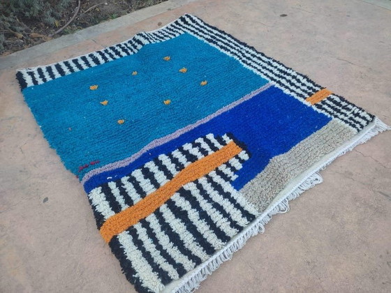 Image 1 of Traditioneller handgeknüpfter Teppich aus reiner Wolle, 2/3 m