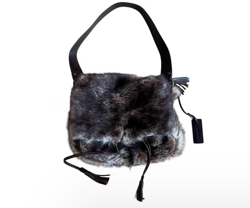 Dolce & Gabbana Double-Sided Genuine Leather and Fur Bag – crossbody tassen, Suede