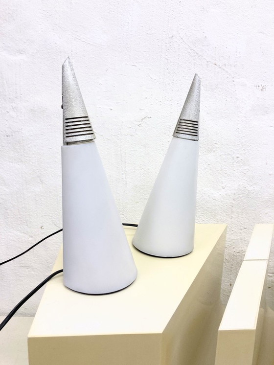 Image 1 of 2 lampade da tavolo alogene Iota dall'Italia anni '80 design Hikaru Mori per Nemo