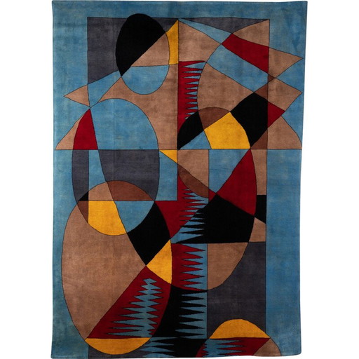 Tapis vintage en laine mérinos noué à la main