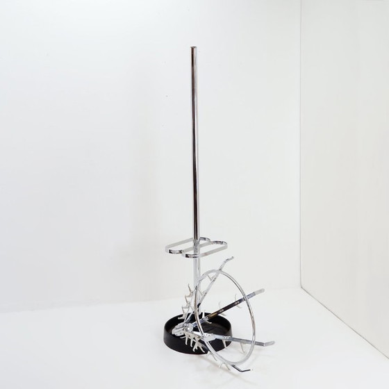 Image 1 of Vintage chrome-plated coat rack with umbrella stand