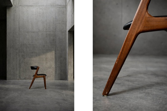 Image 1 of Vintage Mid-Century Danish Modern Teak Office Chair Model Fire by Kai Kristiansen for Schou Andersen Møbelfabrik, 1960s