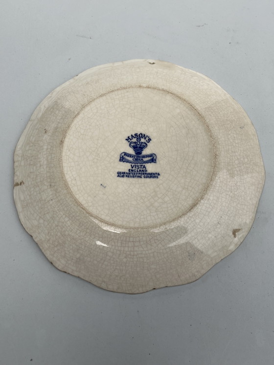Image 1 of Mason's Ironstone bord uit de serie "Vista", vervaardigd in Engeland
20 cm diameter 