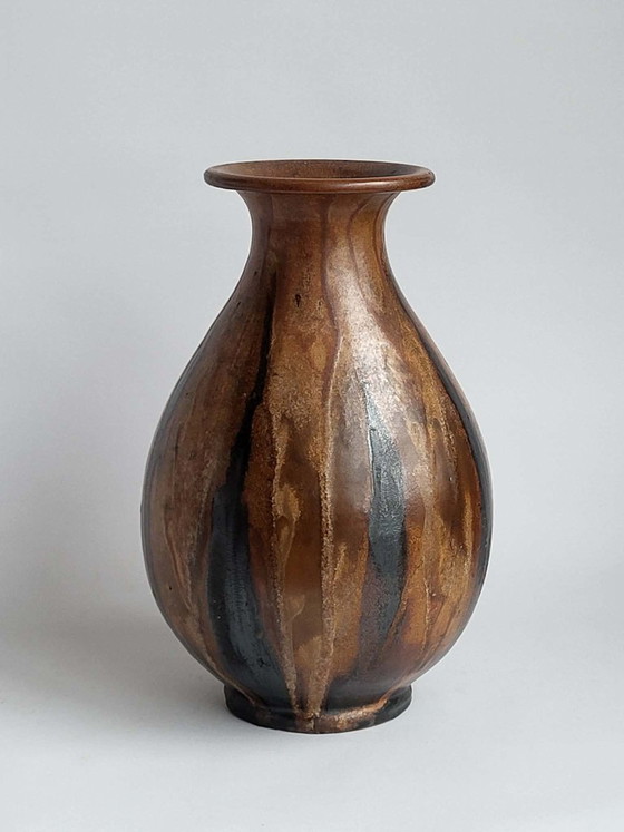 Image 1 of Sylvain Hublet - Vase - Flamed stoneware - Height: 36 cm