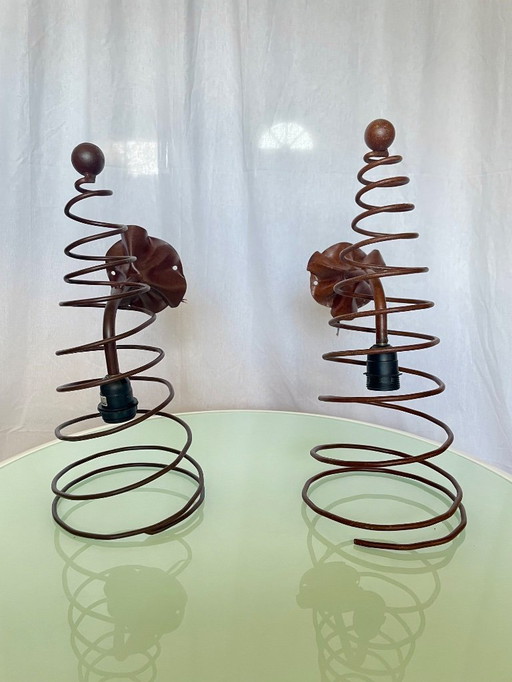 Pescatore smeedijzeren veerwandlampen