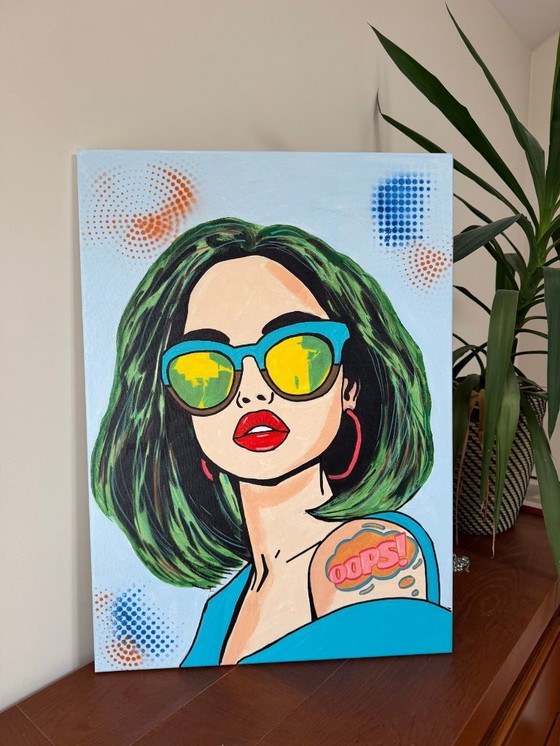 Image 1 of Aurora Konigsberg - She Knows Oops - Artist's Painting