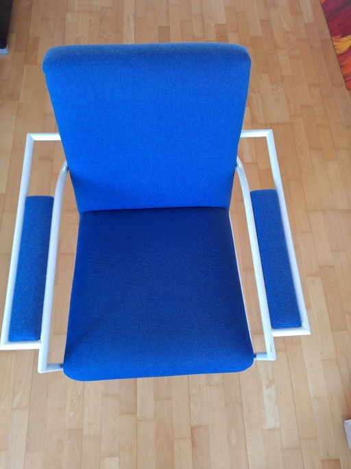 Beautiful Deep Blue Gelderland armchair, model 4735 incl. certificate