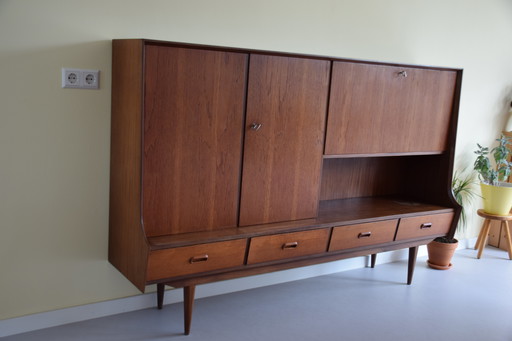 Vintage mid-century highboard cabinet