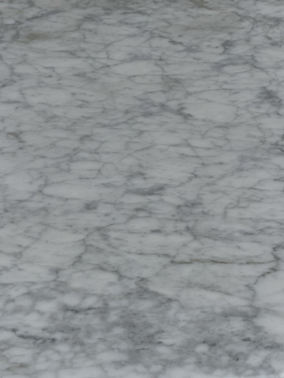 Image 1 of Original Carrara marble round Knoll Tulip dining table (120cm)