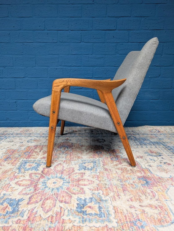 Poltrona vintage, Yngve Ekström per Swedese, anni '60 – Poltrone, Wood, Cotton (photo 2 of 10)