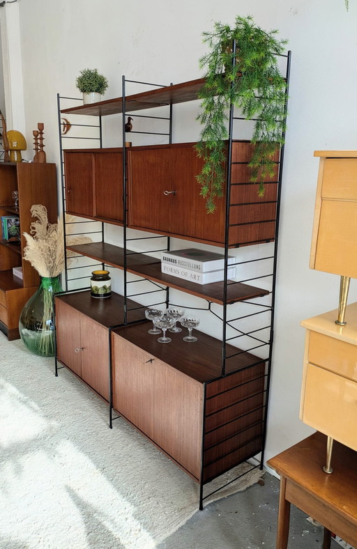 Système mural modulaire vintage en teck, WHB Möbel