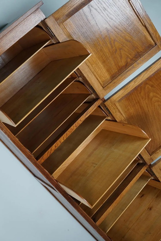 Image 1 of Antiker niederländischer Spind/Aktenschrank aus Eiche, 1920er/30er Jahre