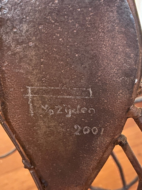 Unique reinforcing steel floor clock – Metal, Iron (photo 6 of 7)