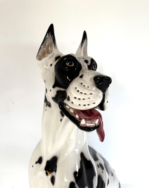 Vintage XXL Italian ceramic Danish dog '60s