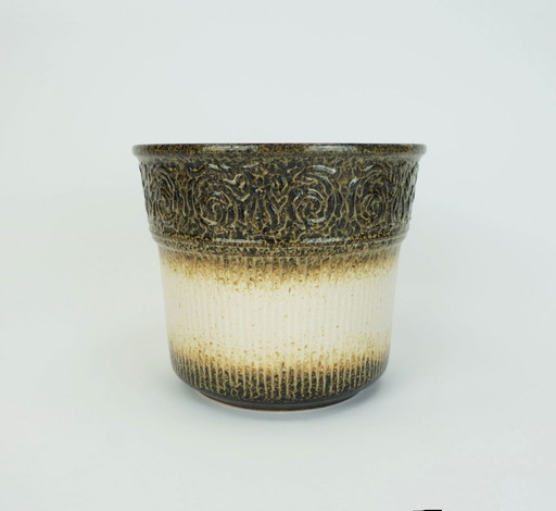 scheurich mid century PLANTER ceramic flower pot relief pattern model no. 809-18