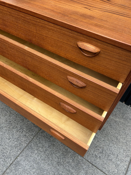 Image 1 of Vintage Teakhouten Ladenkast, Zeer Mooi