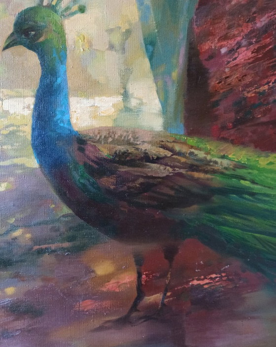 Peinture à l'huile originale abstraite figurative femme nature midi – Peintures et dessins, Canvas (photo 10 of 12)