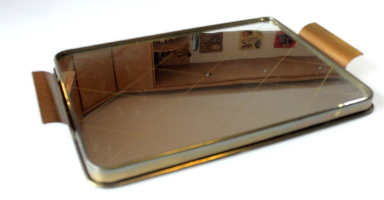 Image 1 of Spiegeltablett - elegantes Serviertablett aus den 1950ern