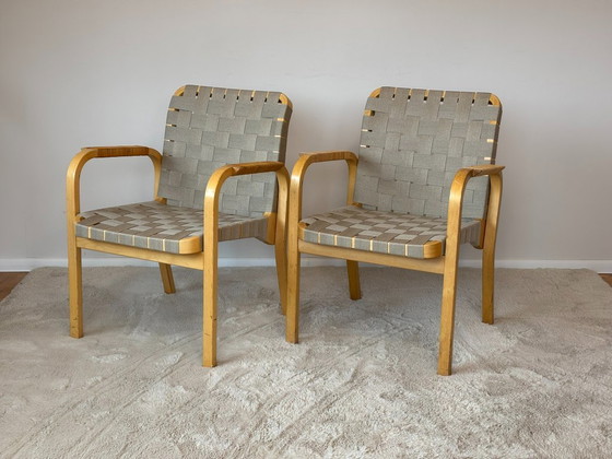 Image 1 of Sillones modelo 45 de Alvar Aalto para Artek, década de 1970. Juego de 2.
