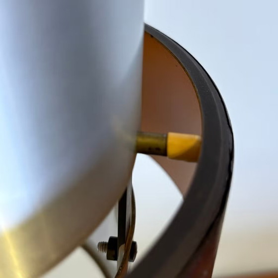Jo Hammerborg, Vintage Pendant lamps with Rosewood ring, Fog & Mørup, Aluminium, Brown, Scandinavian (photo 13 of 14)