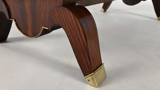 Image 1 of Table de salle à manger Art Déco en bois de rose, France, C.1930