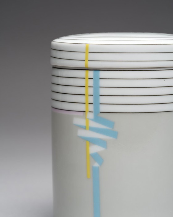 Image 1 of Rosenthal Yang (Sharon Yodjaja) ZigZag Lid-Box Porcelain Geometric & Postmodern