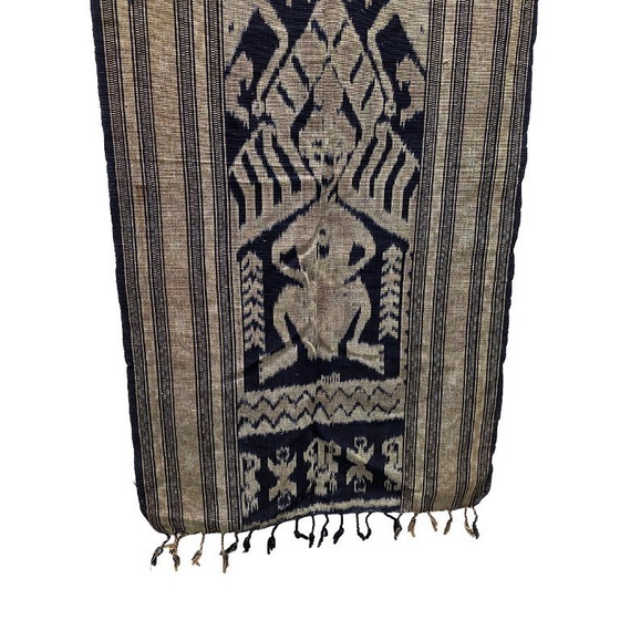 Image 1 of Vintage Indonesische Sumba Ikat wandkleed, jaren 60/70