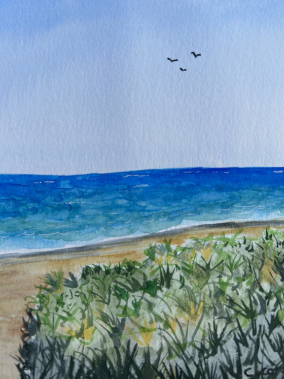 Image 1 of Seaside watercolor