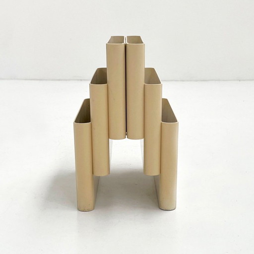 White Magazine Rack by Giotto Stoppino for Kartell, 1970s