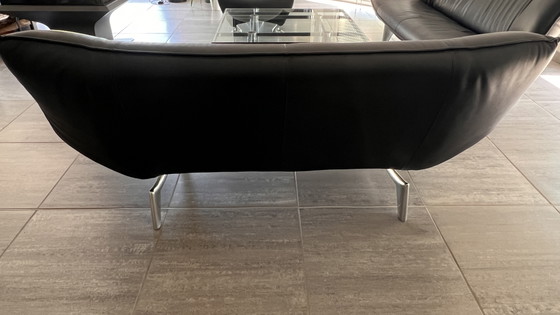 Image 1 of Leolux Tango 2-seater sofa in black leather