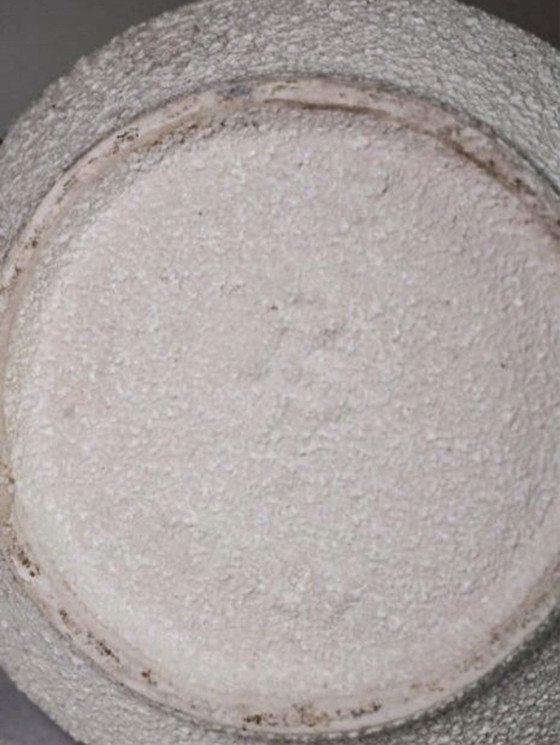 Image 1 of Vintage Bertoncello vase by Roberto Rigon signed, white ceramic from the 70s