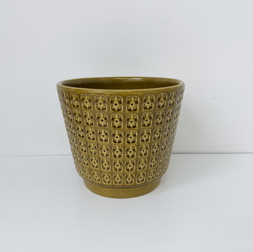 Vintage West Germany Ceramic Flower Pot, 1970s