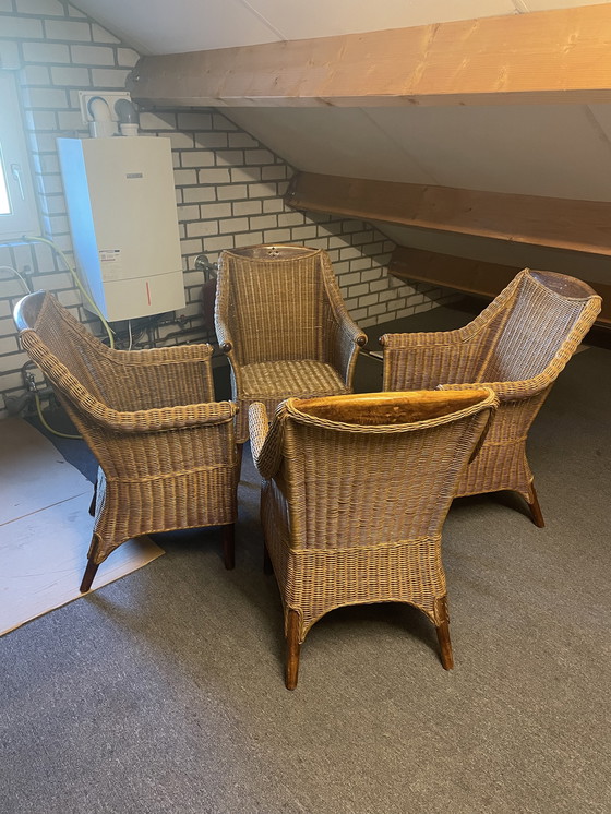 Image 1 of 4 poltrone Rotan vintage
