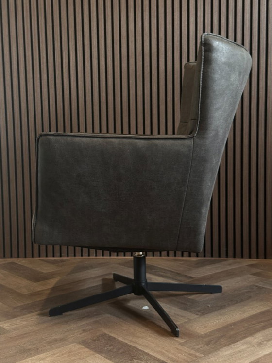Draai Fauteuil Moos Graphite 80x75cm – Sitdesign, Draaistoelen, Textile (photo 4 of 8)