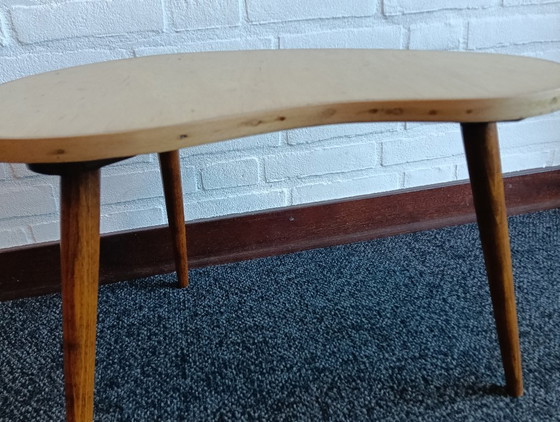 Wooden kidney-shaped side table from the 50s/60s (photo 11 of 15)