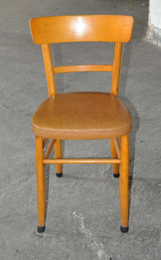 Ungarischer Kunstleder Esszimmerstuhl, 1960er – Esszimmerstühle, Mid Century Modern (photo 10 of 10)