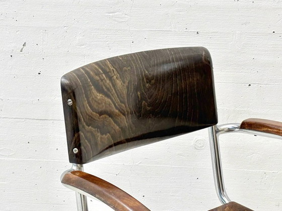 Image 1 of Piétement luge S43 avec tabouret de Mart Stam pour Bremshey & Co, années 1940