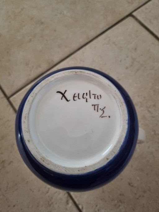 karaf waterkan wijnkaraf kan 1 L handgeschilderd sangria