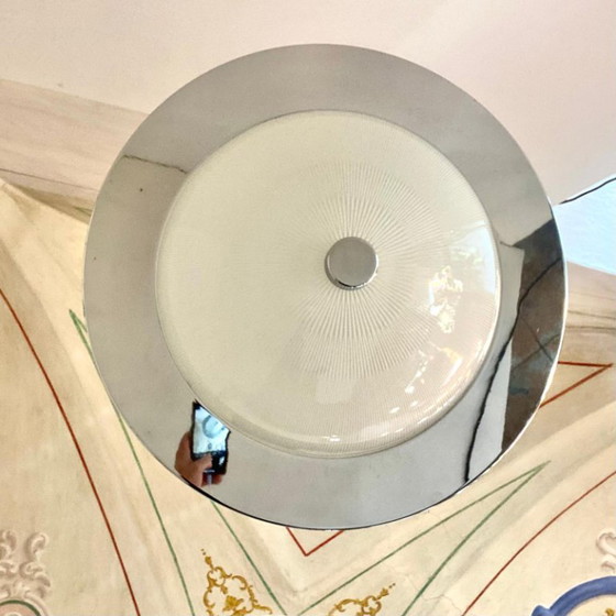 Image 1 of 1x Lámpara colgante de diseño espacial en vidrio y metal, Italia, década de 1960