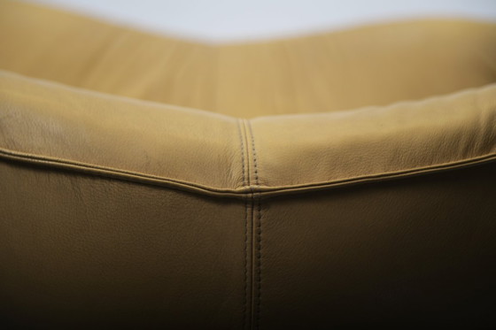 Image 1 of Sehr seltener Canestrari-Loungesessel und Ottomane aus Leder – Vittorio Varo – Canestrari