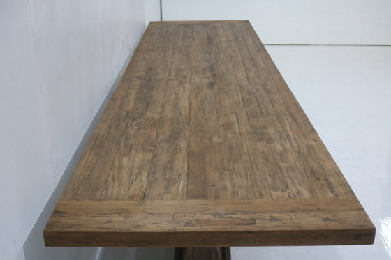 Tavolo da Pranzo Monastero Monumentale in Legno Massello Antico – Spirito (400 X 100 Cm) – Follos Design (photo 4 of 8)