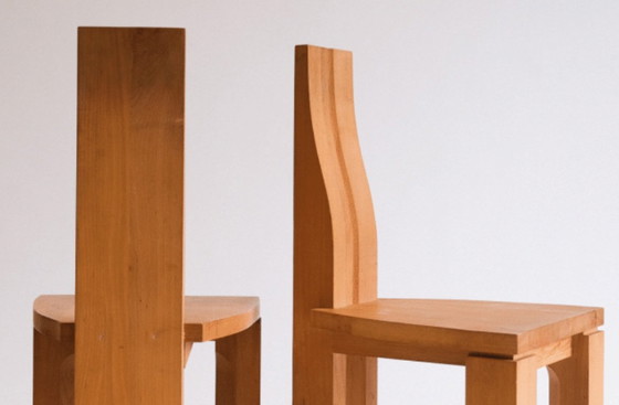 Image 1 of 6x brutalist chairs