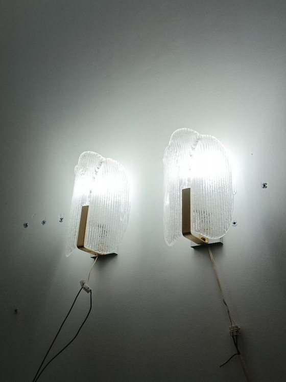 Image 1 of Appliques Murales par Carl Fagerlund pour Orrefors 1970s