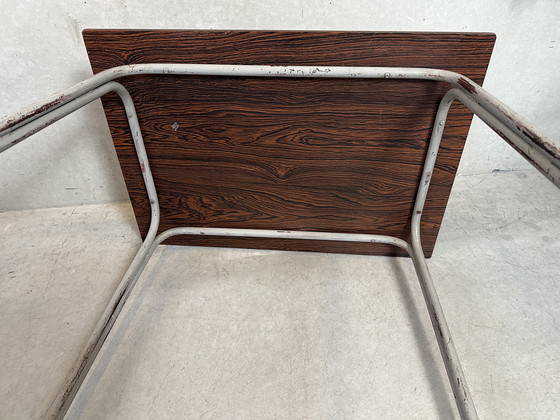 Image 1 of Vintage industrial school tables - steel and composite