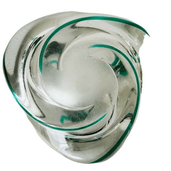 Image 1 of Bol en verre vintage du milieu du siècle Max Verboeket Maastricht Kristalunie années 1950